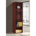 Ebern Designs Alesha-Jane 59.1" H x 15.9" W Wood Standard Bookcase Wood in Red/Brown | 59.1 H x 15.9 W x 11.8 D in | Wayfair