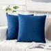 Everly Quinn Velvet Throw Square Pillow Cover Velvet in Blue/Navy | 18 H x 18 W x 2 D in | Wayfair 0449CABCCC924F55A546A4D17D3DA613