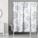 Latitude Run® Single Shower Curtain Polyester in Gray/White | 74 H x 71 W in | Wayfair 858D2969B1944C9896390C6D64373BB1