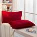 Everly Quinn Muhtasim Velvet Lumbar Rectangular Pillow Cover Velvet in Red/White | 20 H x 36 W x 2 D in | Wayfair 31303642C454427C83F09FC7B88C5EC3