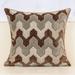 Everly Quinn Nagehan Square Pillow Geometric Plaid Embroidery Cut Velvet Cushion Case Luxury Modern Throw Pillow | 18 H x 18 W x 2 D in | Wayfair