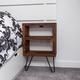 Wooden Chunky Bedside Table / Bedroom Furniture / Handmade / Hairpin Legs