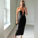 Zara Dresses | Brand New Zara Black Cut-Out Midi Dress Size Xxl Ref 4688/315 | Color: Black | Size: Xxl