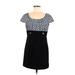 Skirtin Around Casual Dress - Shift: Black Jacquard Dresses - Women's Size 8