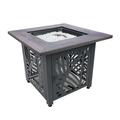 Endless Summer Lindsey 30 Inch Square Outdoor UV Printed LP Gas Fire Pit Table Steel in Gray | 24 H x 30 W x 30 D in | Wayfair GAD15318ES