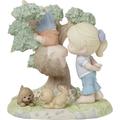 Precious Moments 222006 I Love Hanging w/ You Limited Edition Figurine Porcelain/Ceramic in Brown/Green | 7.24 H x 6.08 W x 7.13 D in | Wayfair