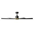 Modern Forms Aura 72" Lucid 8 - Blade Outdoor LED Smart Standard Ceiling Fan w/ Remote Control & Light Kit Included in Black/Yellow | 60" | Wayfair