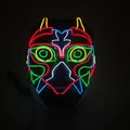 Masque lumineux de fête Led pour Halloween et carnaval accessoires de Costume de Cosplay couleurs