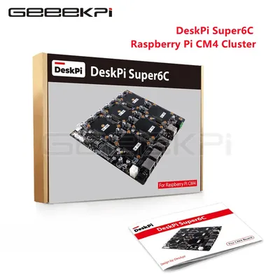 DeskPi-Smile 6C Raspberry Pi cluster CM4 carte Mini-ITX 6 RPI CM4 prise en charge avec kit de