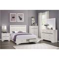 Hokku Designs Olivieri Bedroom Set 5 Piece: Bed, Dresser, Mirror, Nightstand, Chest Upholstered in White | 60 H x 68 W x 88.5 D in | Wayfair