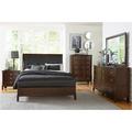 Wildon Home® Friley Bedroom Set 5 Piece: Bed, Dresser, Mirror, Nightstand, Chest Upholstered, Leather in Brown | 60 H x 68 W x 88.5 D in | Wayfair