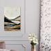 Everly Quinn "Neutral Rivers", Contemporary Peak Landscape Modern Gold Canvas Wall Art Print For Living Room | Wayfair
