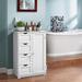 Rosecliff Heights Ashbik Freestanding Bathroom Cabinet Manufactured Wood in White | 31.9 H x 21.7 W x 11.8 D in | Wayfair