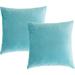 Everly Quinn Velvet Throw Square Pillow Cover Velvet in Blue | 20 H x 20 W x 2 D in | Wayfair D4261CE6D1C4498999C5AD5A96EF6DF5