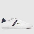 Lacoste chaymon trainers in white & blue