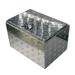 EPOTOOR 24in Aluminum Pickup Tool Box Trailer Tongue Box Storage Box Truck Bed Storage Box 23.62(L) x 17.71(W) x 14.76in(H) Silver