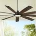 72 Casa Vieja Industrial Indoor Outdoor Ceiling Fan with LED Light Remote Control Matte Black Dark Walnut Damp Rated for Patio Exterior House Porch