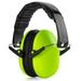 MEDca Hearing Protection Ear Muffs with Foldable NRR 20dB -Lime Green
