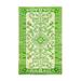 Achla Designs 72"L Lime Polypropylene Woven Indoor/Outdoor Tracery Floor Mat - 48" W x 72" L x 0.25" H