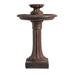 XBrand 28" Solar Water Fountain, 1-Tier, Outdoor Birdbath, Brown Resin, With Solar Panel, Solar Pump for Home Garden Yard Décor