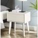 Vidalia Mid-century Modern White Wooden Nightstand