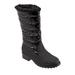 Extra Wide Width Women's Benji High Boot by Trotters in Black Black (Size 7 WW)