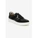 Wide Width Women's Hadley Sneakers by Naturalizer in Black Leather (Size 7 W)