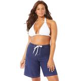 Plus Size Women's Long Board Short by Swimsuits For All in Navy (Size 16)