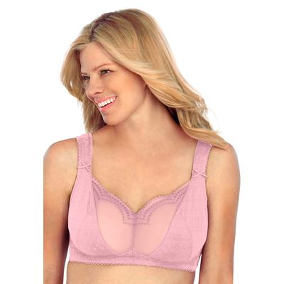 Plus Size Women's Comfort Choice® Wireless Gel Strap Bra by Comfort Choice in Rose Quartz (Size 50 G)