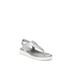 Women's Lincoln Sandal by Naturalizer in Silver Leather (Size 9 1/2 M)