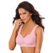 Plus Size Women's Side Wire Lace Bra by Comfort Choice in Rose Quartz (Size 54 G)