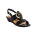 Wide Width Women's The Rosetta Sandal by Comfortview in Black (Size 9 1/2 W)