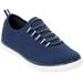 Wide Width Women's CV Sport Ariya Slip On Sneaker by Comfortview in Navy (Size 9 W)