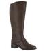 Women's Jewel Plus Wide Calf Boots by Easy Street® in Brown (Size 7 M)