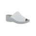Extra Wide Width Women's Airy Sandals by Easy Street® in White Stretch (Size 7 1/2 WW)