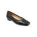 Wide Width Women's Hanny Flats by Trotters in Black (Size 6 1/2 W)