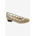 Women's Tootsie Kitten Heel Pump by Ros Hommerson in Nude Suede Leather (Size 8 1/2 M)