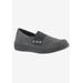 Wide Width Women's Posy Flat by Drew in Black Canvas (Size 7 1/2 W)