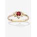 Women's Yellow Gold-Plated Simulated Birthstone Ring by PalmBeach Jewelry in July (Size 8)