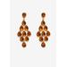 Women's Gold Tone Pear Cut Simulated Birthstone Earrings by PalmBeach Jewelry in November