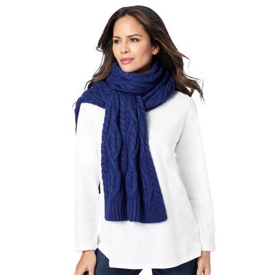 Women's Cable Knit Scarf by Accessories For All in...