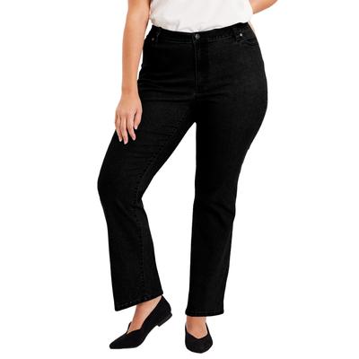 Plus Size Women's Curvie Fit Bootcut Jeans by June+Vie in Black (Size 12 W)