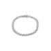 Women's Sterling Silver Diamond Spiral Wave Curvedlink Tennis Bracelet by Haus of Brilliance in White