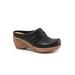 Wide Width Women's Mackay Clog by SoftWalk in Black (Size 12 W)