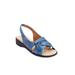 Extra Wide Width Women's The Pearl Sandal by Comfortview in Navy (Size 7 1/2 WW)