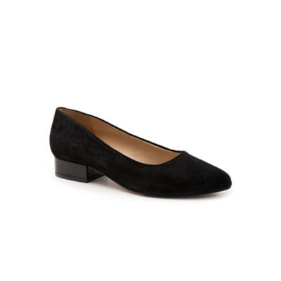 Wide Width Women's Jewel Pump by Trotters in Black Suede (Size 8 1/2 W)