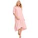 Plus Size Women's Ruffled Shirt Dress by June+Vie in Soft Blush (Size 22/24)