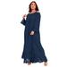 Plus Size Women's Off-The-Shoulder Sundrop Maxi Dress by June+Vie in Navy (Size 10/12)