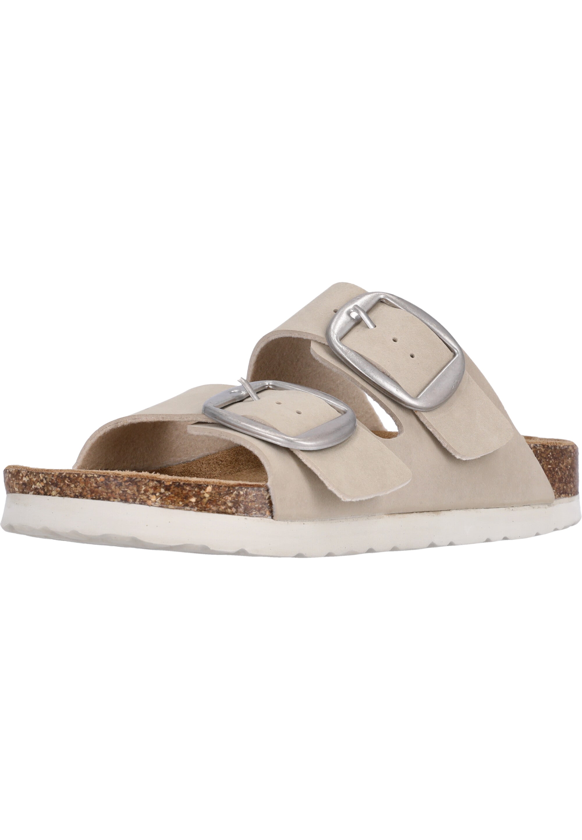 Sandale CRUZ "Bundao", Damen, Gr. 36, beige (nude), Polyurethane, Schuhe Schlappen Pantolette, mit bequemer Korksohle