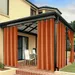 LUSHVIDA Waterproof Outdoor Curtains for Patio Grommet Privacy Curtains for Porch Gazebo Pergola 1 Panel 54x108 inch Mecca Orange